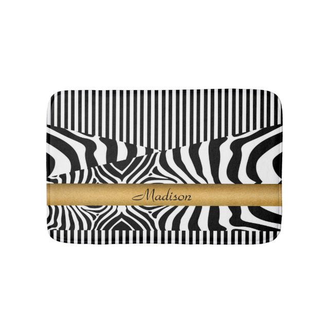 Genannter Zebra und Streifen Badematte (Vorderseite)