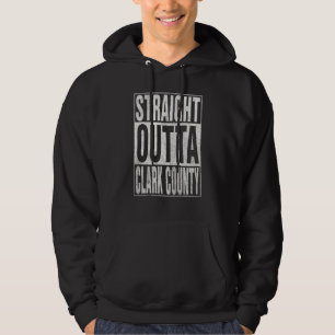 GENAU AUS CLARK COUNTY Cooler Wohnungs-Spruch Hoodie