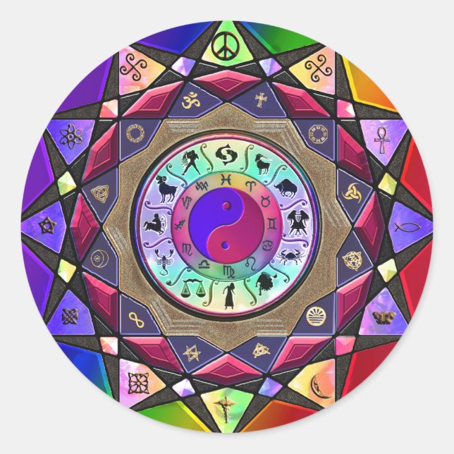 Genau hier, genau jetzt runder aufkleber (Vorderseite)