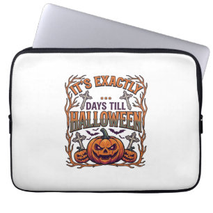 Genau Tage bis Halloween Kürbislaterne Fledermäuse Laptopschutzhülle