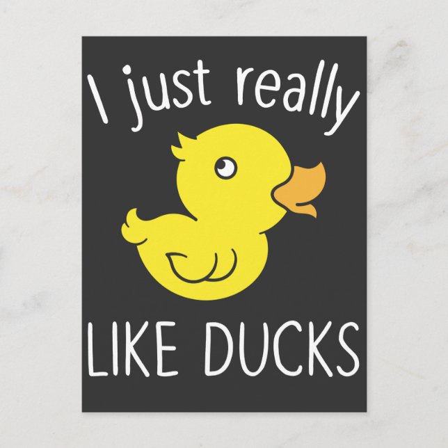 Genau wie Encks Funny Duck Lover Postkarte (Vorderseite)