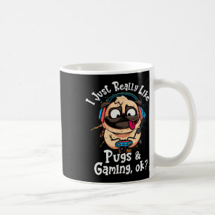 Genau wie Mops und Gaming Ok Video Game Lov Kaffeetasse