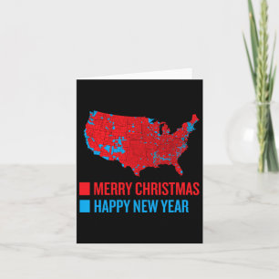 Genaue Wahlkarte Frohe Weihnachten glücklich New Y Karte