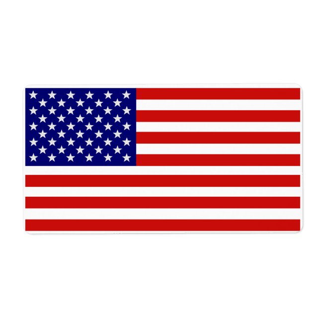 Genaues amerikanisches Flag-Label (Vorne)