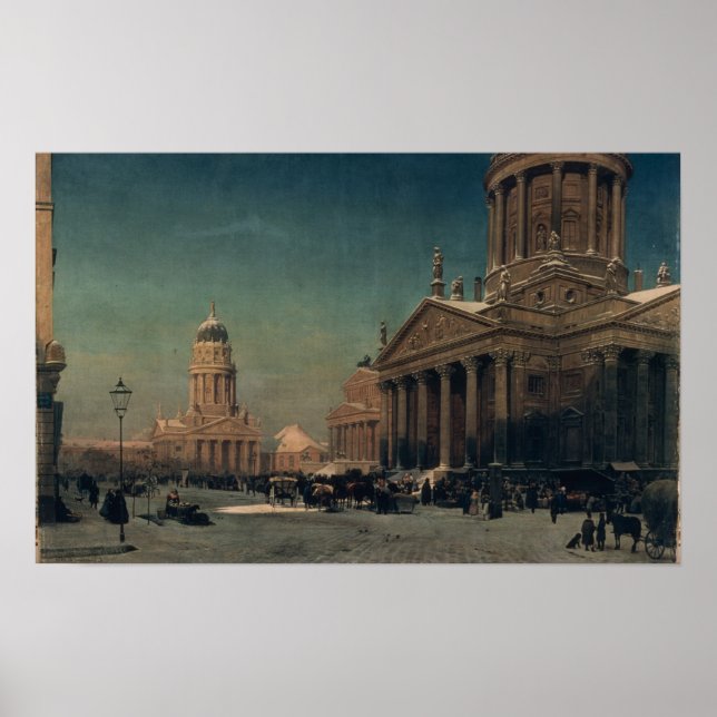 Gendarmenmarkt im Winter 1857 Poster (Vorne)