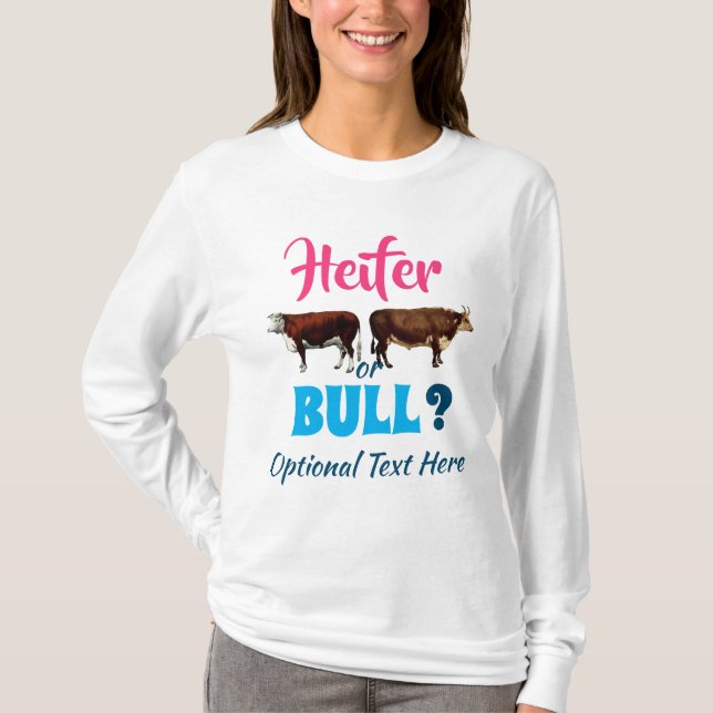 Gender-Darstellung im Stile der Heifer Landwirtsch T-Shirt (Vorderseite)