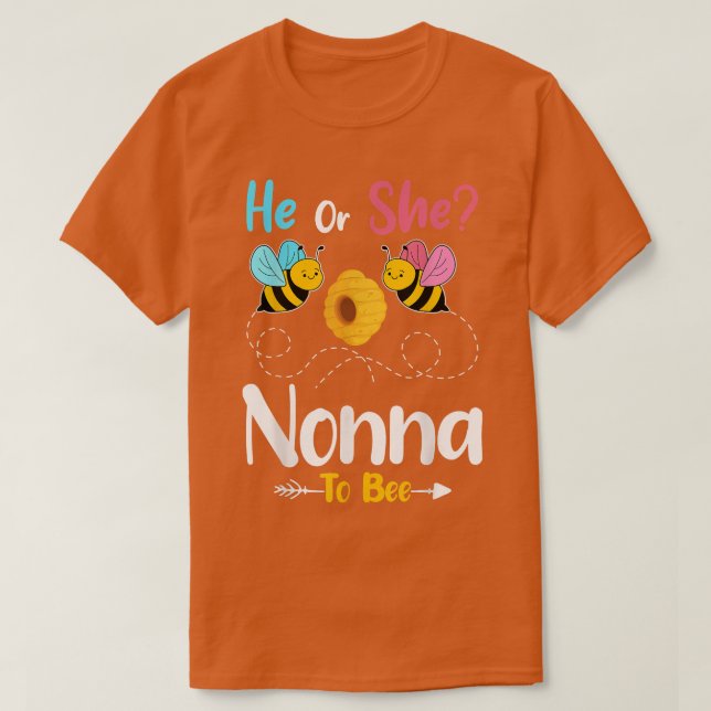 Gender-Enthüllung, dass er oder sie Nonna eine Bab T-Shirt (Design vorne)