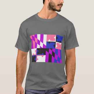 Gender Fluid Pride Maryland State Flag T-Shirt