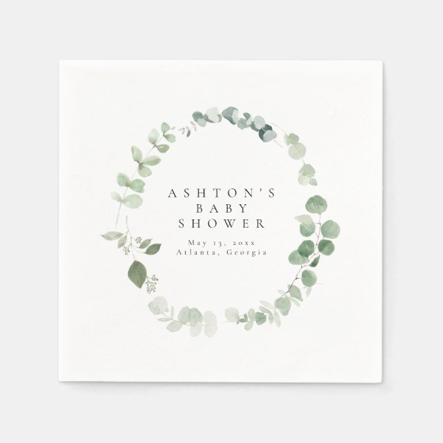 Gender Neutral Baby Shower Napkins Serviette (Vorderseite)