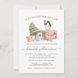 Gender Neutral Winter Christmas Baby Shower Einladung