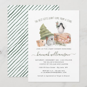 Gender Neutral Winter Christmas Baby Shower Einladung
