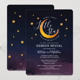 Gender Offenbaren Einladung Twinkle Little Moon St