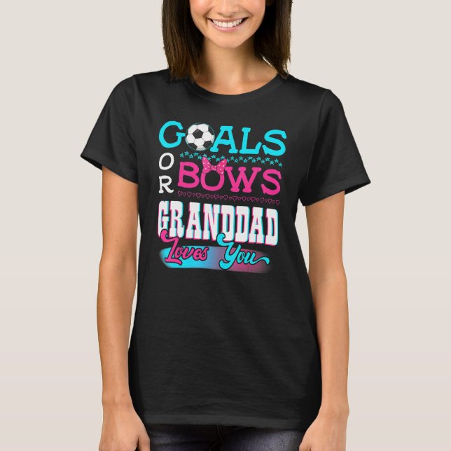 Gender offenbaren Ziele oder Bows Großvater Lieben T-Shirt (Vorderseite)
