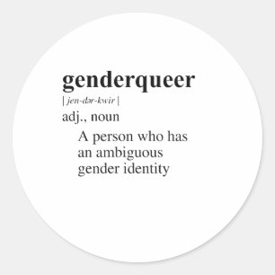 GENDER QUEER (die Übersetzung ist nicht direkt mög Runder Aufkleber