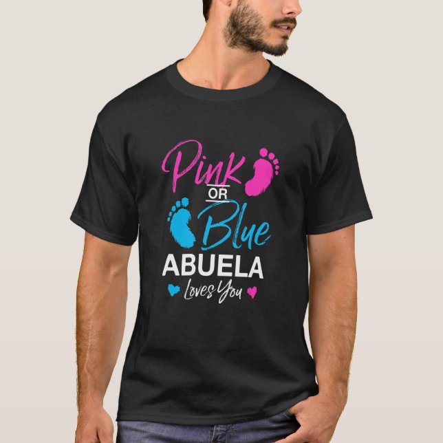 Gender Reveal Abuela Baby Shower Oma 1 T-Shirt (Vorderseite)