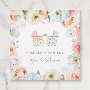 Gender Reveal Baby Shower Blue and Pink Vielen Dan Geschenkanhänger