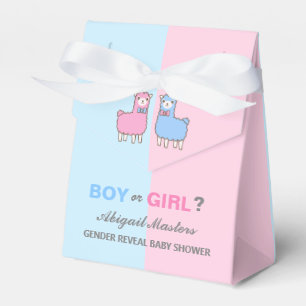 Gender Reveal Baby Shower Llama Custom Favor Box Geschenkschachtel