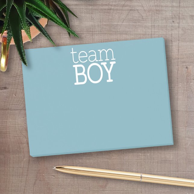 Gender Reveal Baby Shower - Team Blue Boy Post-it Klebezettel (Von Creator hochgeladen)