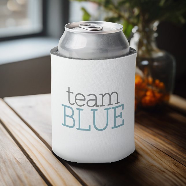 Gender Reveal Baby Shower - Team Blue Dosenkühler (Personalized Can Cooler - Add Custom Text or Name)