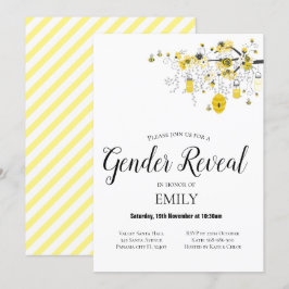 Gender Reveal Bee Baby Shower Einladung