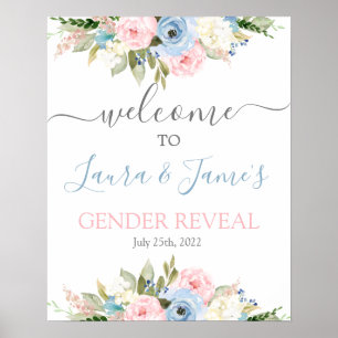 Gender Reveal Begrüßungszeichen Poster
