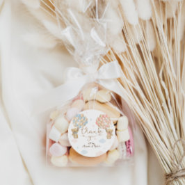 Gender Reveal danke Runder Aufkleber