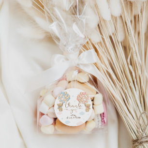 Gender Reveal danke Runder Aufkleber