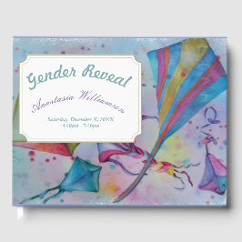 GENDER REVEAL FARBIGE HOCHFLYING KITES GÄSTEBUCH