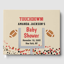 Gender Reveal Football Baby Boy Shower Touchdown Gästebuch