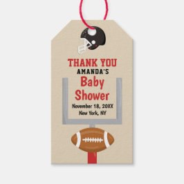 Gender Reveal Football Baby Boy Shower Vielen Dank Geschenkanhänger