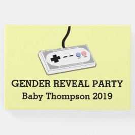 Gender Reveal Gamer Controller Boy Girl Gästebuch