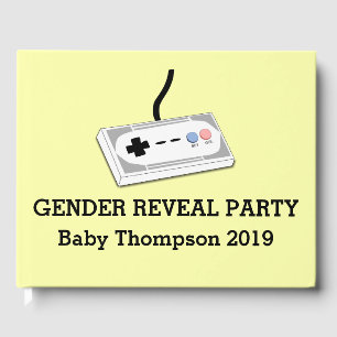 Gender Reveal Gamer Controller Boy Girl Gästebuch