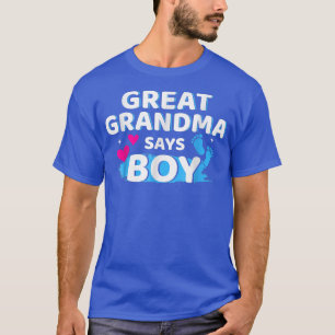 Gender Reveal Great Oma sagt Boy Matching Baby T-Shirt
