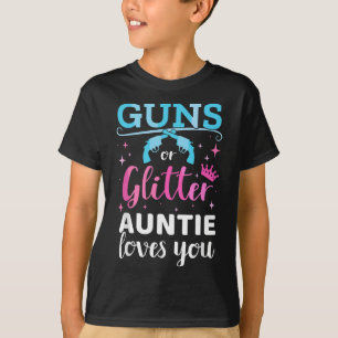 Gender reveal guns or glitter matching baby T-Shirt