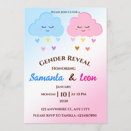 Gender Reveal Invitation Card Einladung