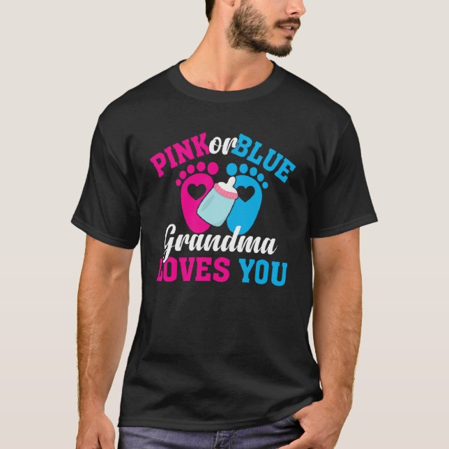 Gender Reveal Oma Oma Party Dusche T-Shirt (Vorderseite)