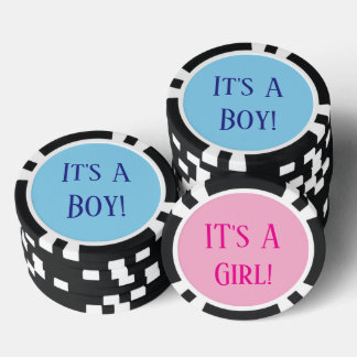Gender Reveal Party Activity Pokerchips