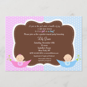 Gender Reveal Party Baby Shower Einladungen