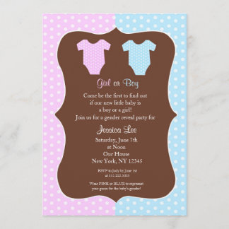 Gender Reveal Party Kinderdusche Einladung