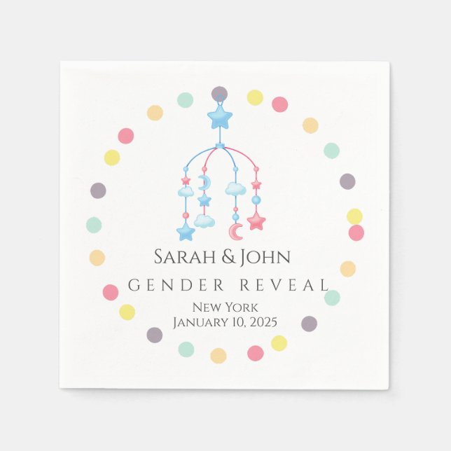 GENDER REVEAL SERVIETTE (Vorderseite)