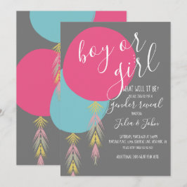 Gender Reveal Tassel Boho Ballon Einladung