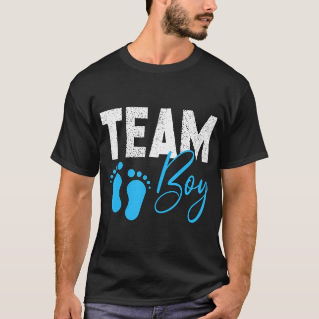 Gender Reveal Team Boy Blue T-Shirt (Vorderseite)