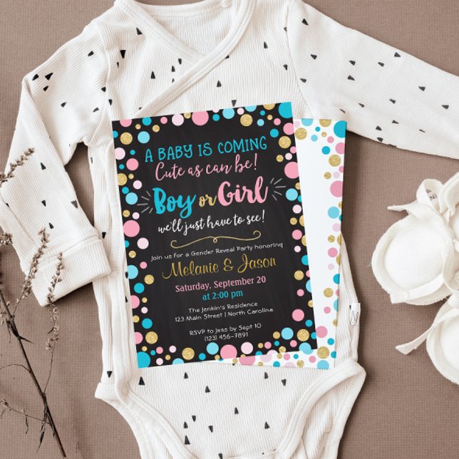 Gender Reveve Invitation Baby Shower Boy oder Mädc Einladung (Von Creator hochgeladen)