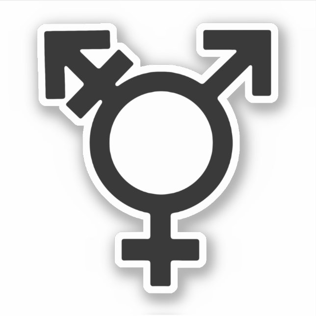 Gender-Symbol Aufkleber (Vorderseite)