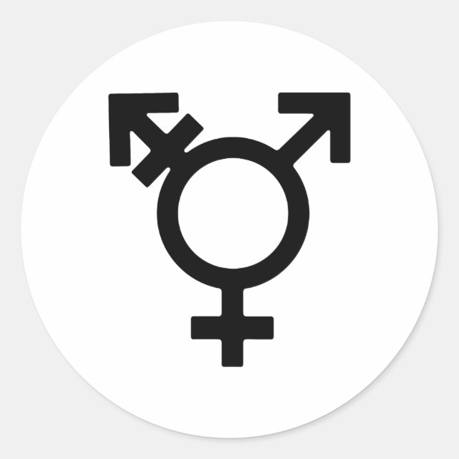 Gender-Symbol Runder Aufkleber (Vorderseite)