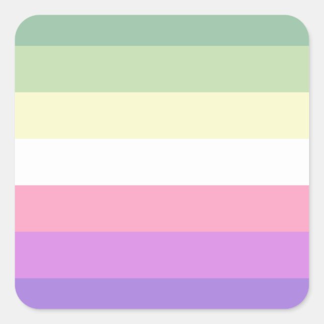 Genderfae Pride Flag   Quadratischer Aufkleber (Vorderseite)