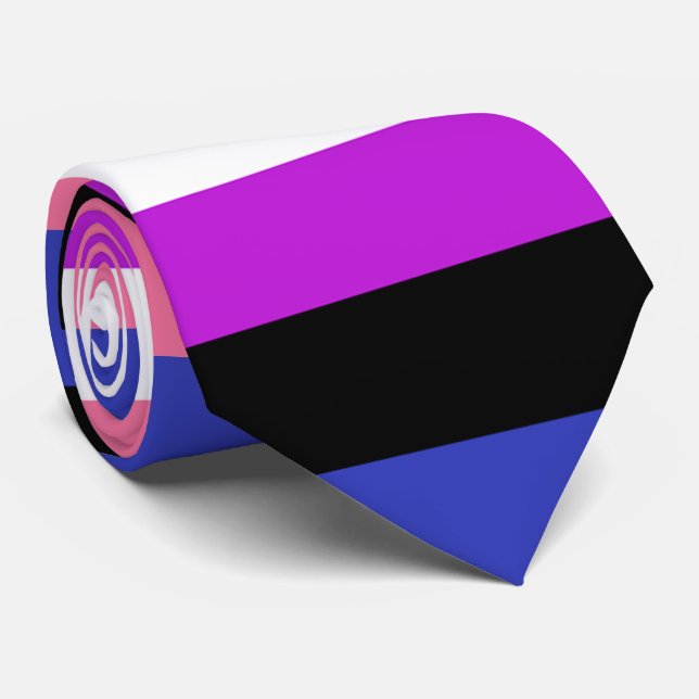 Genderfluid Colors Krawatte (Gerollt)