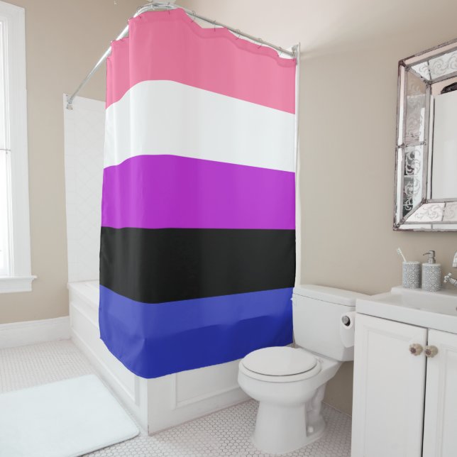 Genderfluid-Flag Duschvorhang (Beispiel)