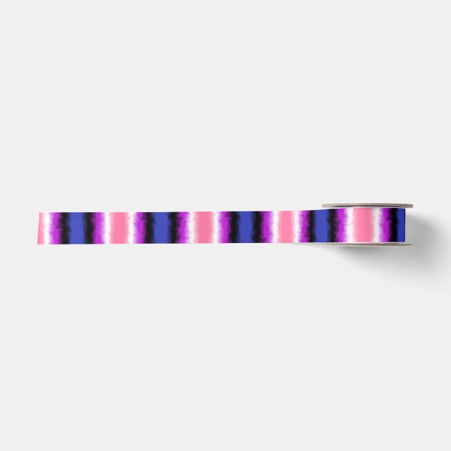 Genderfluid Flag Ribbon Satinband (Vorderseite)