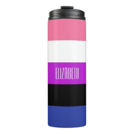 Genderfluid-Flag-Thermaltumbler Thermosbecher
